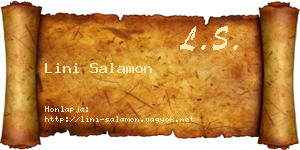 Lini Salamon névjegykártya